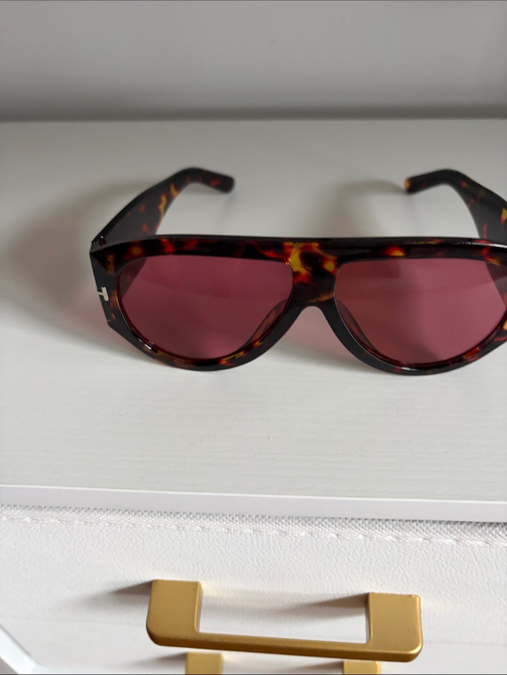 Tortoiseshell Sunglasses with Rose Lenses